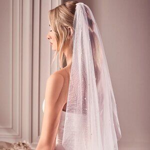 Off white wedding  veil